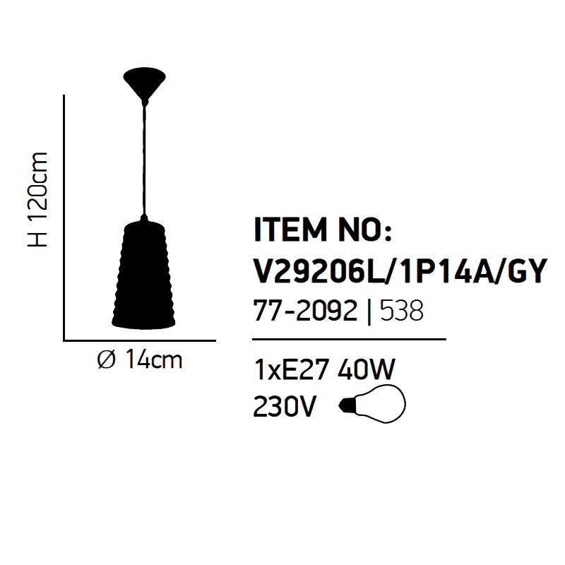 Φωτιστικό Οροφής Μονόφωτο Homelighting Solo 77-2092 Clear Φωτιστικά Κρεμαστά Spitishop