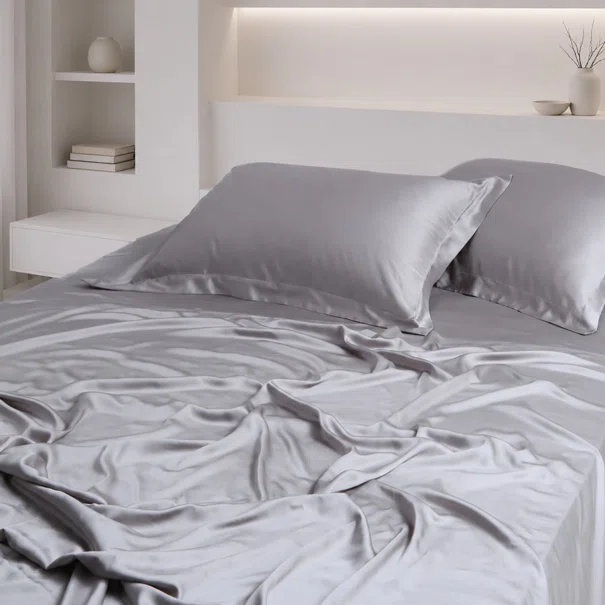 Σεντόνια King Size (Σετ) Silk Fashion Bamboo Light Grey