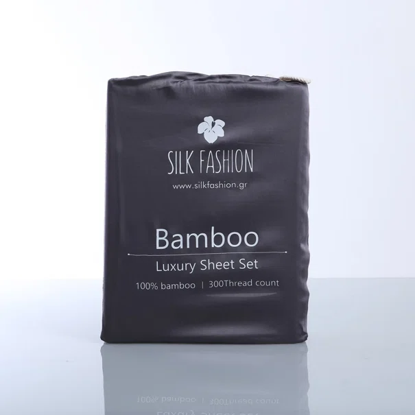 Σεντόνια King Size (Σετ) Silk Fashion Bamboo Dark Grey