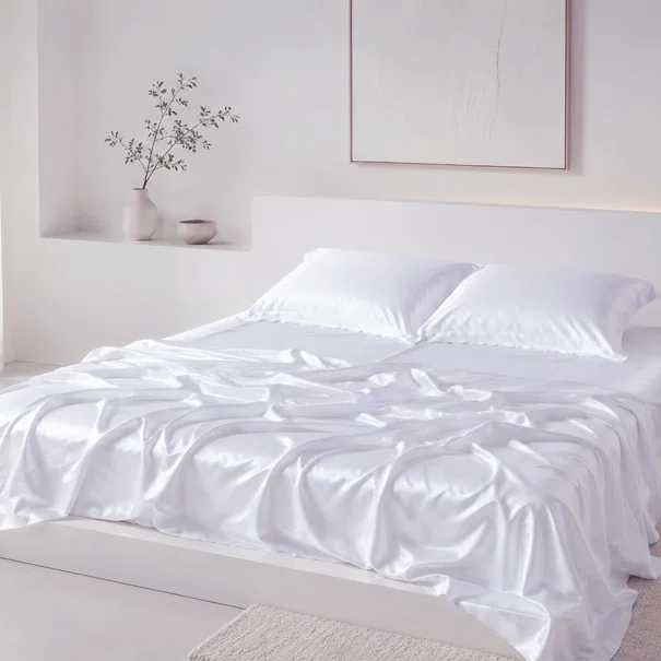 Σεντόνια King Size (Σετ) Silk Fashion Bamboo White