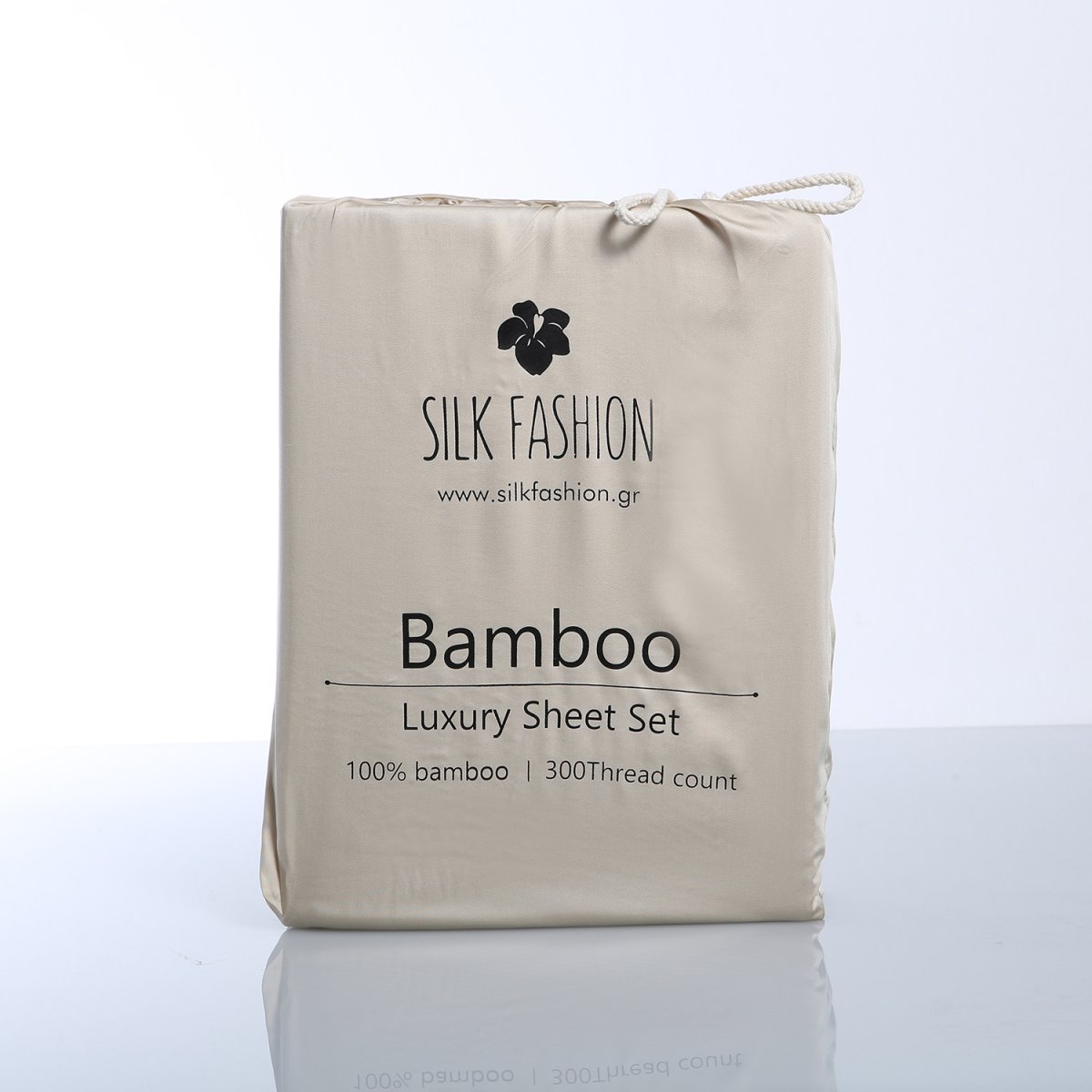 Σεντόνια King Size (Σετ) Silk Fashion Bamboo Beige Λευκά Είδη Κρεβατοκάμαρας Spitishop