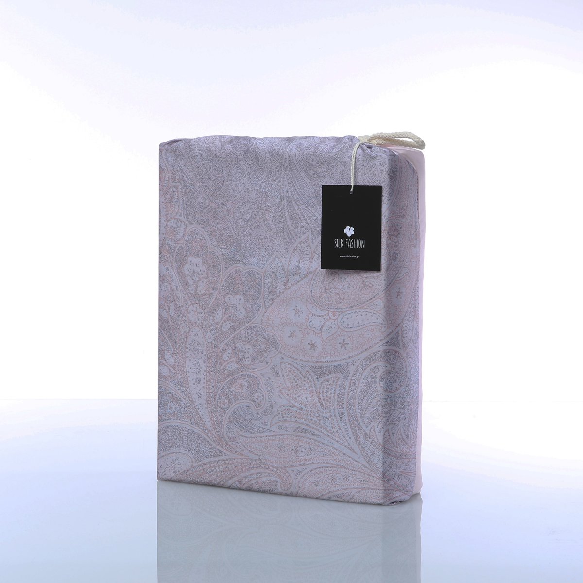 Σεντόνια Υπέρδιπλα (Σετ) Silk Fashion Silva Λευκά Είδη Κρεβατοκάμαρας με Λάστιχο Spitishop