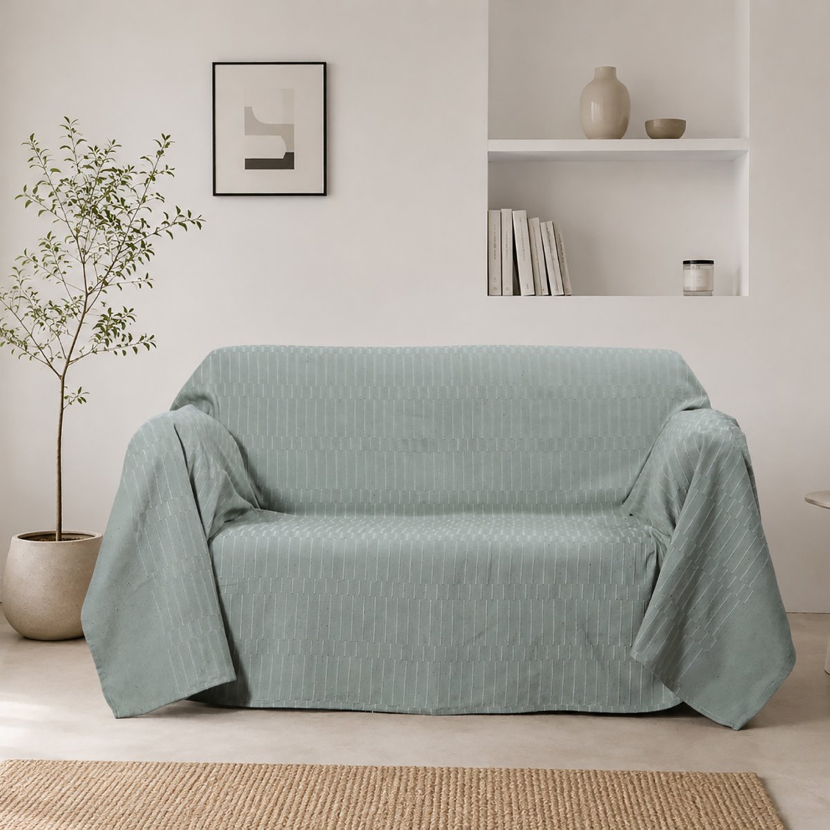 Ριχτάρι Καναπέ Διθέσιου (180x250) Silk Fashion 25632 Sage Green