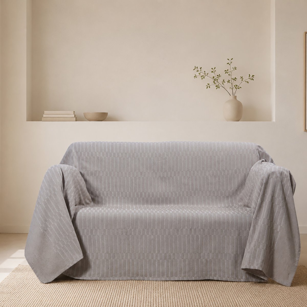 Ριχτάρι Καναπέ Τριθέσιου (180x320) Silk Fashion 25632 Light Camel