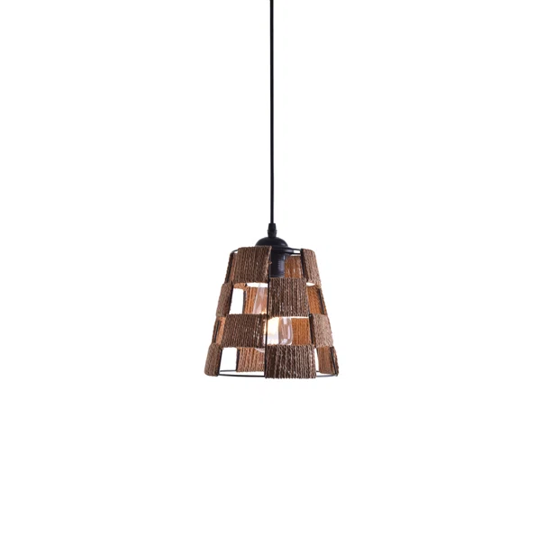Φωτιστικό Οροφής Μονόφωτο Homelighting Trumpet 77-3617 Black/Rope