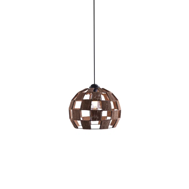 Φωτιστικό Οροφής Μονόφωτο Homelighting Ball Show 77-3619 Black/Rope