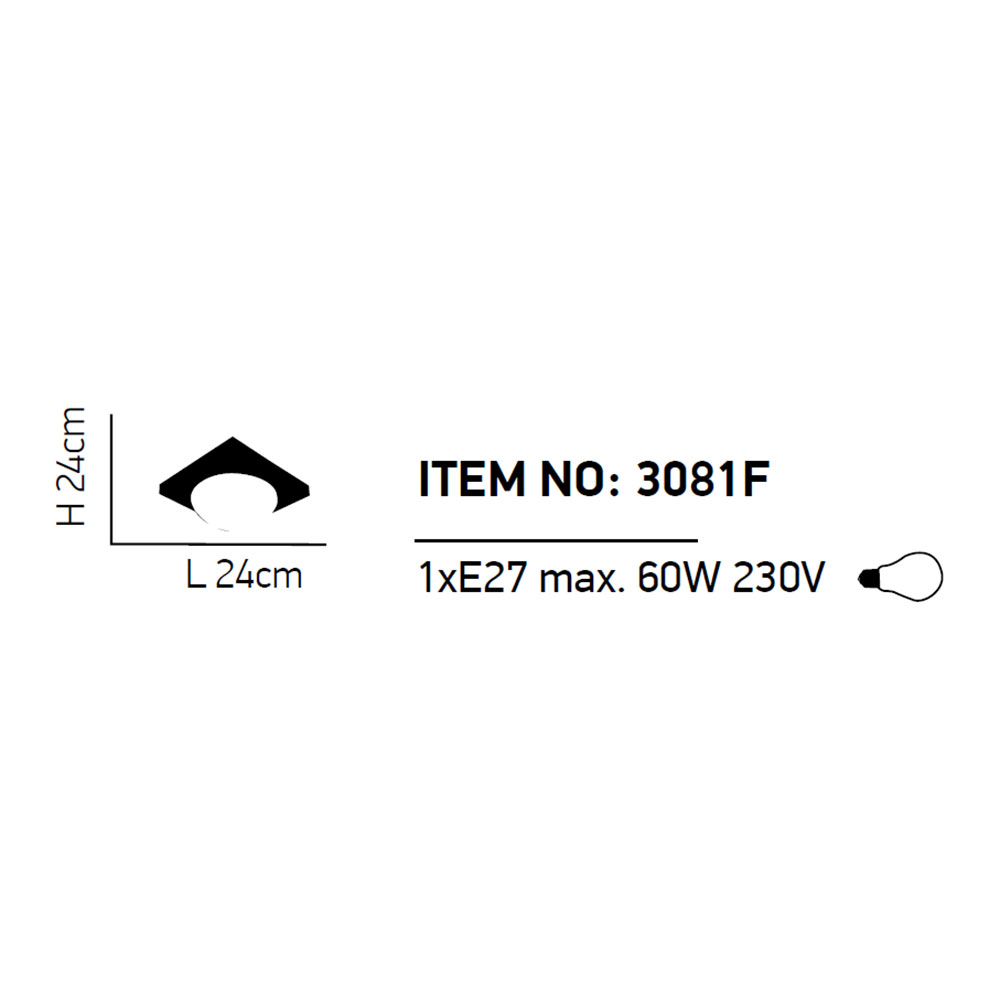 Φωτιστικό Πλαφονιέρα Homelighting Teco 77-1833 Chrome Φωτιστικά Οροφής Spitishop