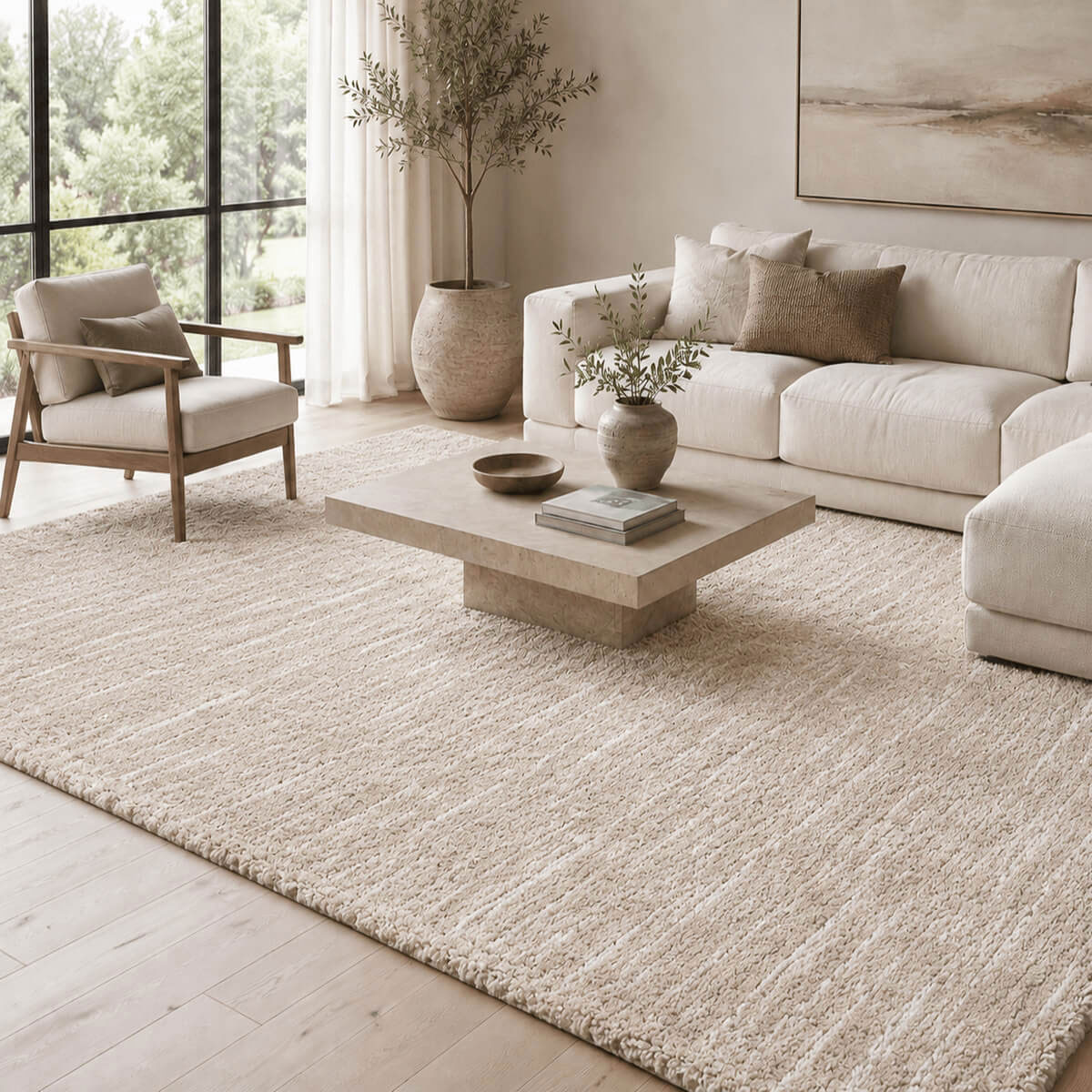 Χαλί (165x230) Polcarpet Puffy Shaggy 125 Beige Mix