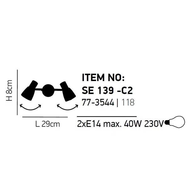 Σποτ Δίφωτο Homelighting Softy 77-3544 Chrome