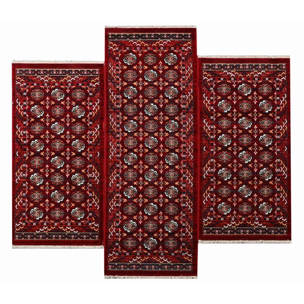 Χαλιά Κρεβατοκάμαρας (Σετ 3τμχ) Polcarpet Kazak Oriental 865 K Bordo