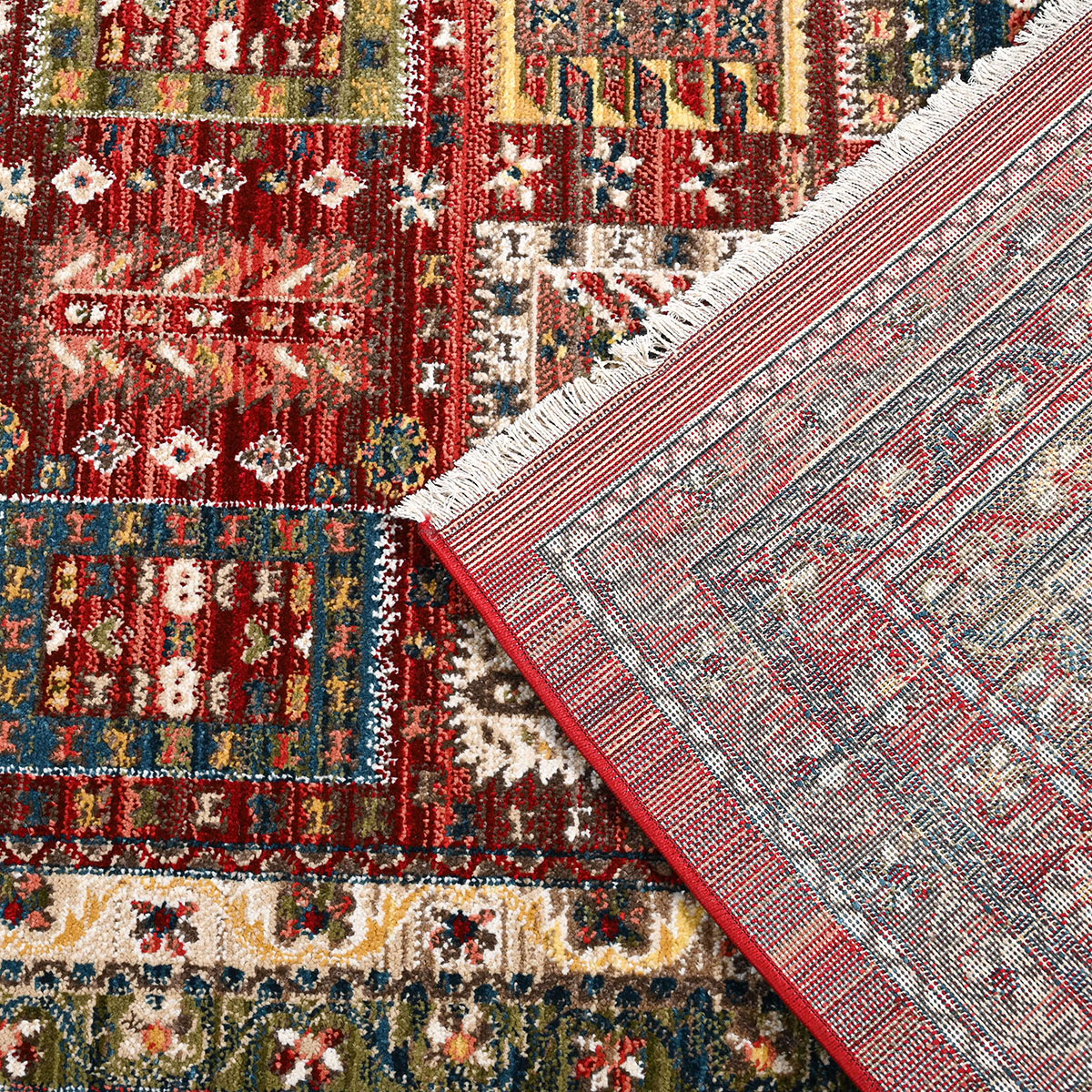 Χαλί (170X235) Polcarpet Kazak Oriental 892 K Bordo Χαλιά Σαλονιού Χειμερινά Boho Spitishop