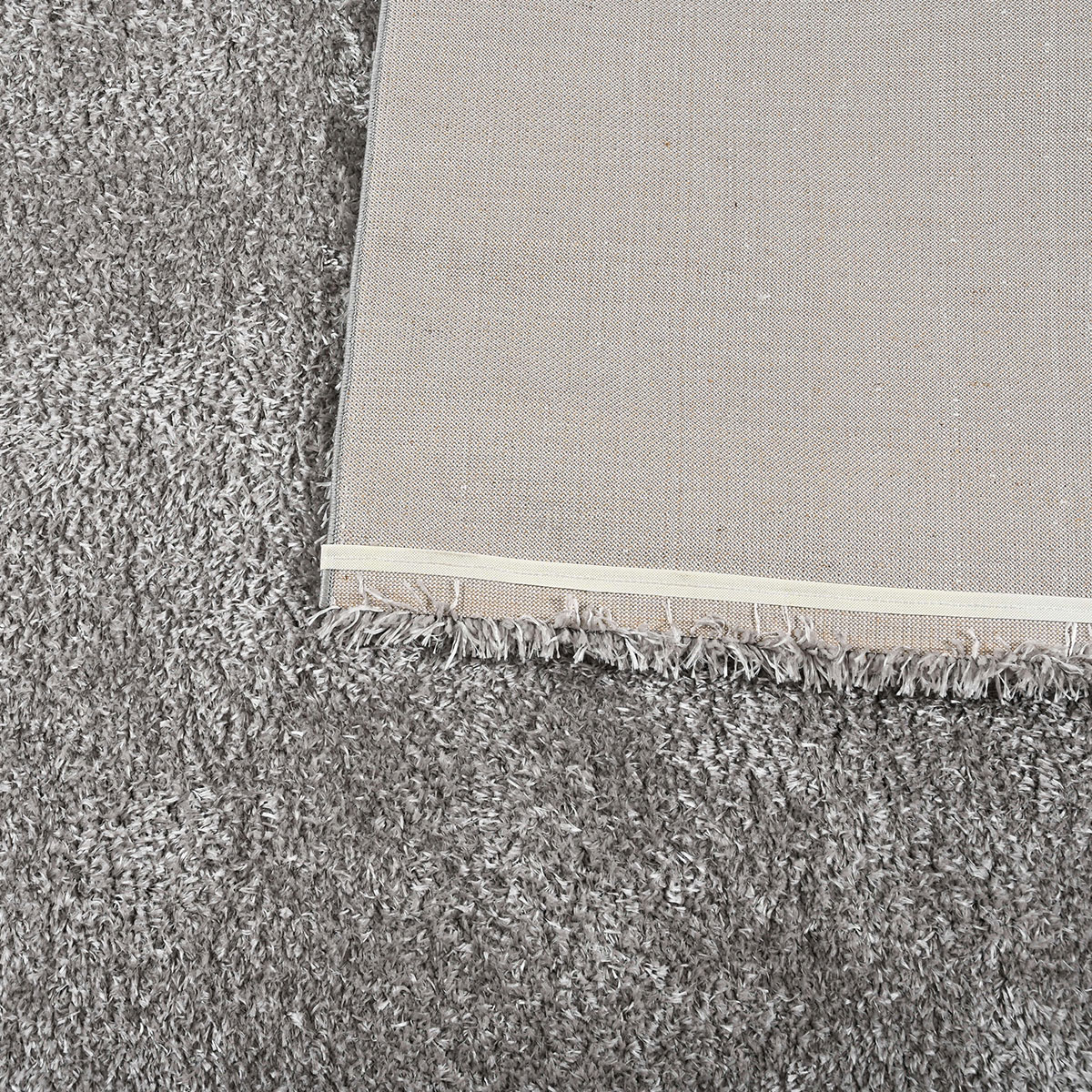 Χαλιά Κρεβατοκάμαρας (Σετ 3Τμχ) Polcarpet Satin Shaggy Grey Φοιτητικό Σπίτι Spitishop
