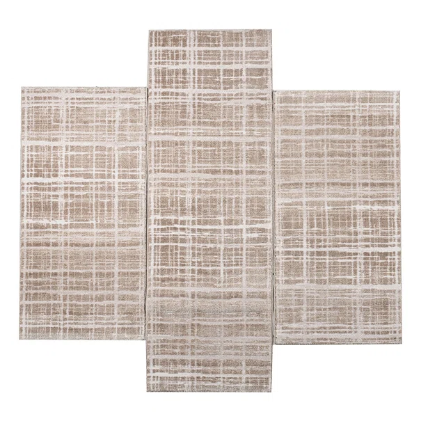 Χαλιά Κρεβατοκάμαρας (Σετ 3τμχ) Polcarpet Petra Stone 1304 Beige/Brown