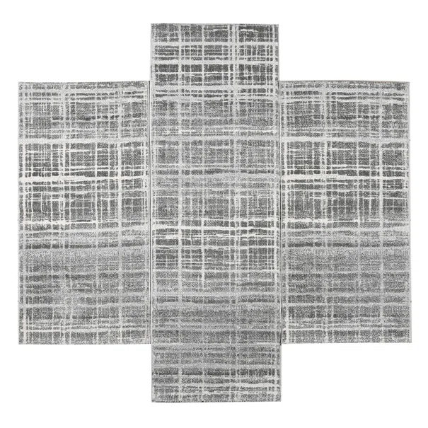 Χαλιά Κρεβατοκάμαρας (Σετ 3τμχ) Polcarpet Petra Stone 1304 Grey