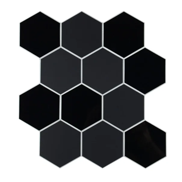 Αυτοκόλλητα Πλακάκια (Σετ 4τμχ) L-C Hexa Black 1770147