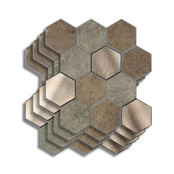 Αυτοκόλλητα Πλακάκια (Σετ 4τμχ) L-C Hexa Concrete Grey 1770144