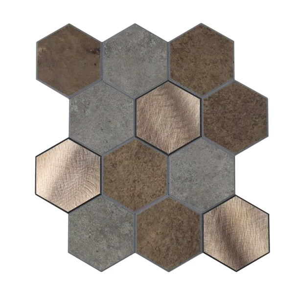 Αυτοκόλλητα Πλακάκια (Σετ 4τμχ) L-C Hexa Concrete Grey 1770144