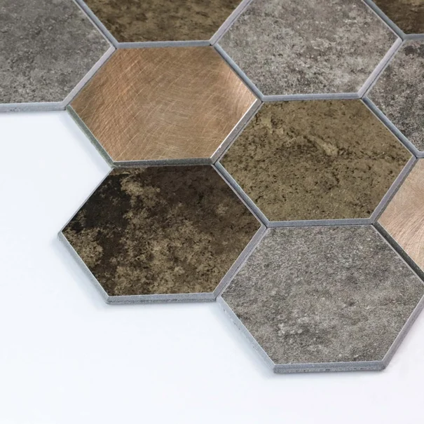 Αυτοκόλλητα Πλακάκια (Σετ 4τμχ) L-C Hexa Concrete Grey 1770144