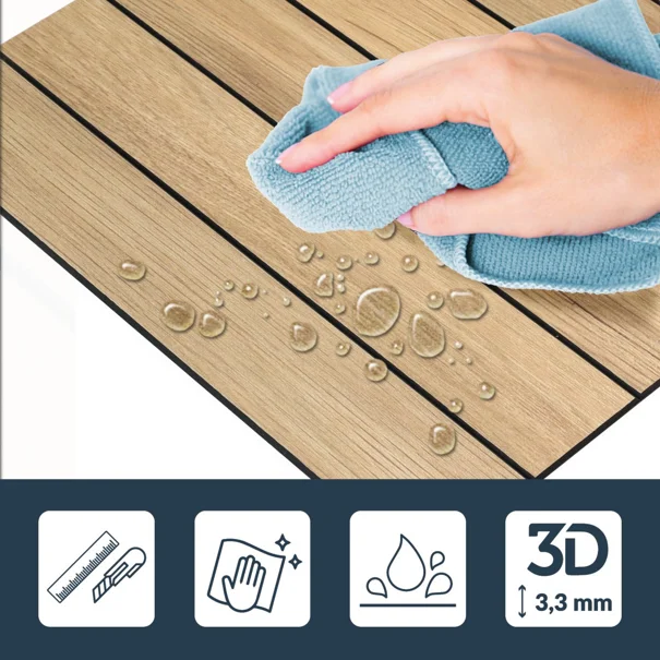 Αυτοκόλλητα Πλακάκια (Σετ 4τμχ) L-C Lato Wooden 1770171