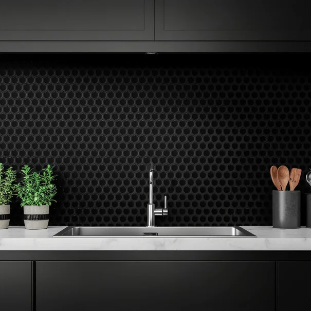 Αυτοκόλλητο 3D Πάνελ Τοίχου (30.5x25) L-C Pointille Black 1770159