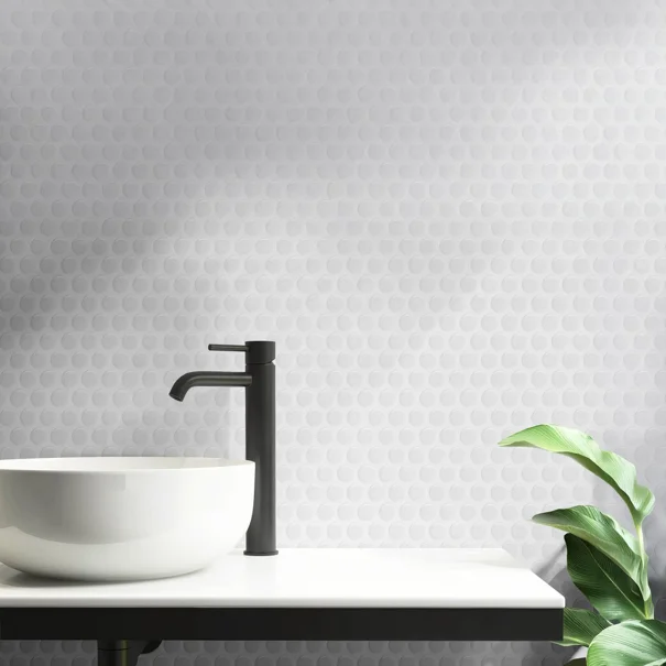 Αυτοκόλλητο Πλακάκι 3D (30.5x25) L-C Pointille White 1770158