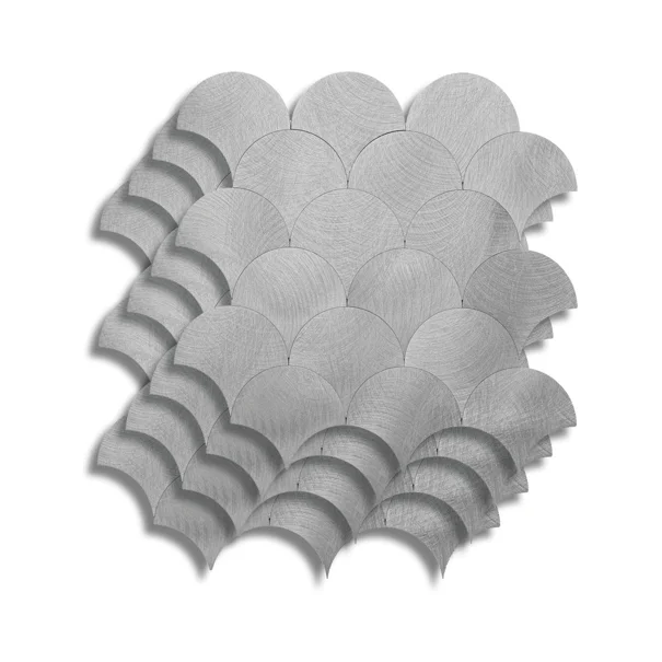 Αυτοκόλλητα Πλακάκια (Σετ 4τμχ) L-C Scale Chrome 1770164