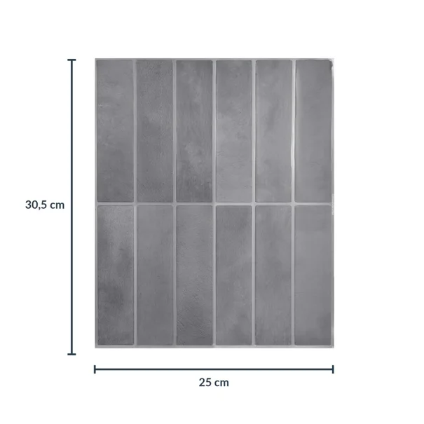 Αυτοκόλλητο Πλακάκι 3D (30.5x25) L-C Kalix Gris 1770181