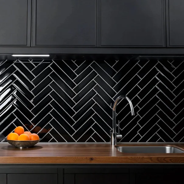 Αυτοκόλλητο 3D Πάνελ Τοίχου (30.5x25) L-C Malda Black 1770139