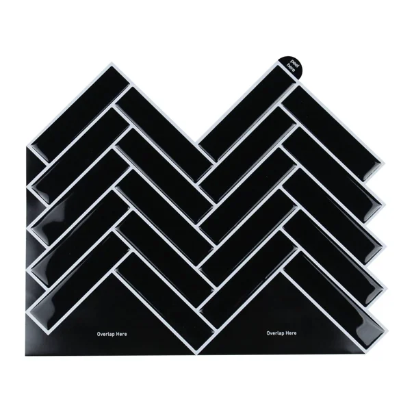 Αυτοκόλλητο 3D Πάνελ Τοίχου (30.5x25) L-C Malda Black 1770139