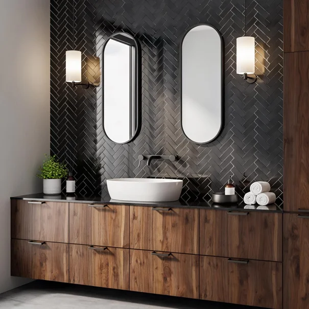 Αυτοκόλλητο Πλακάκι 3D (30.5x25) L-C Malda Black 1770139