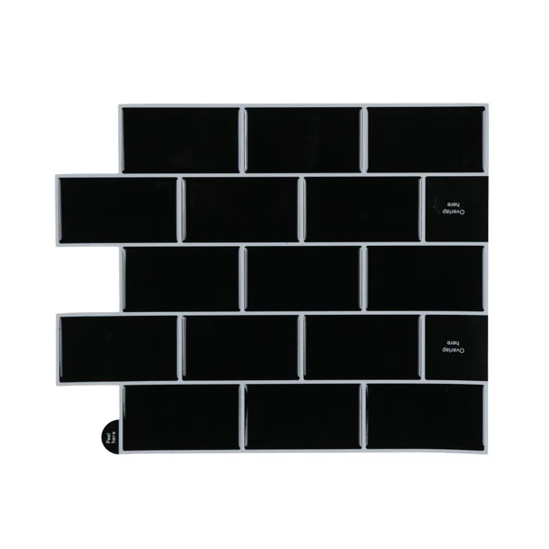 Αυτοκόλλητο 3D Πάνελ Τοίχου (30.5x25) L-C Metro Black 1770133