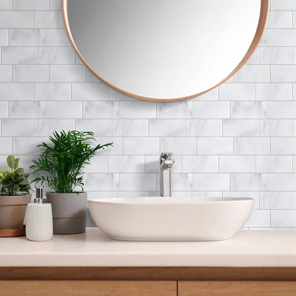Αυτοκόλλητο Πλακάκι 3D (30.5x25) L-C Metro Marble 1770132
