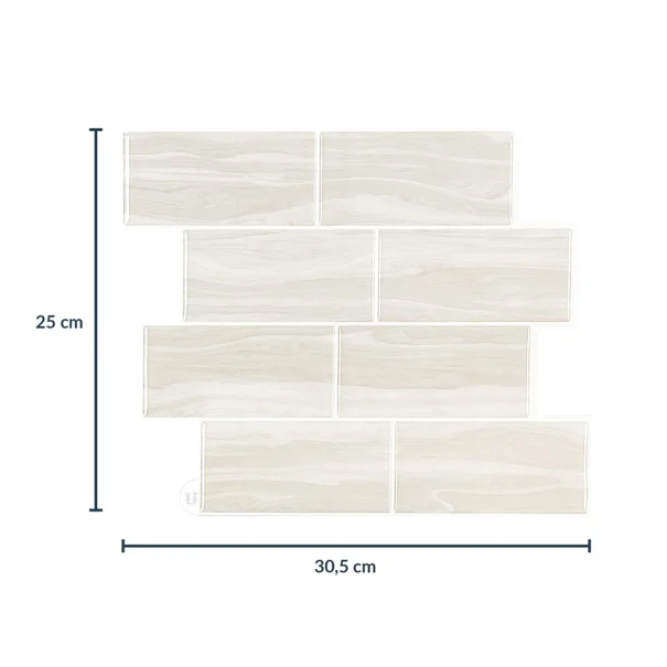 Αυτοκόλλητο Πλακάκι 3D (30.5x25) L-C Metro Wood 1770134