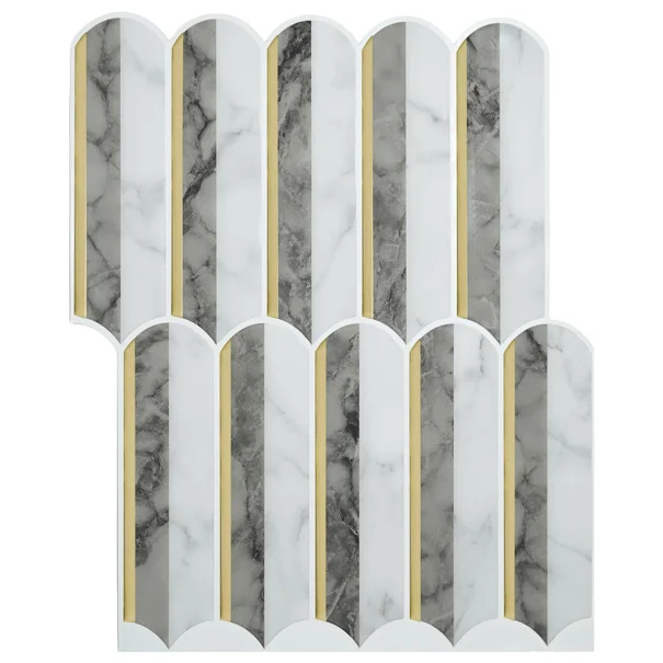 Αυτοκόλλητο 3D Πάνελ Τοίχου (30.5x25) L-C Ogive Marble/Gris/Or 1770179