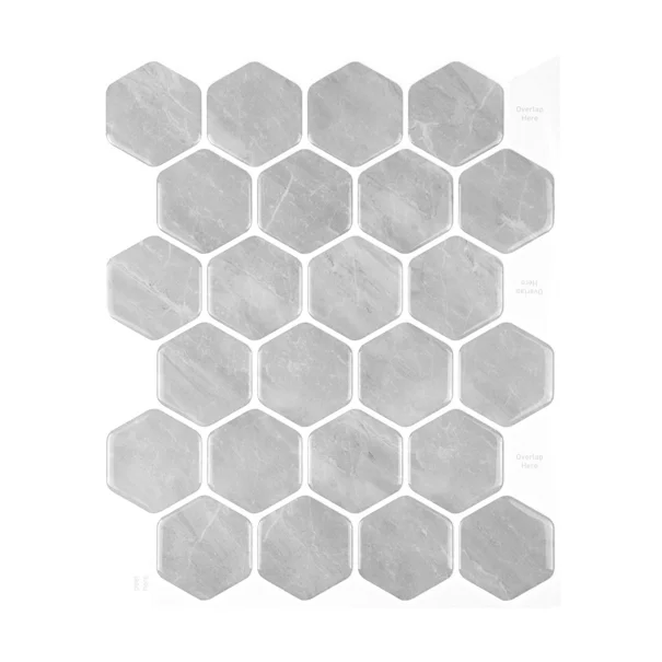 Αυτοκόλλητο 3D Πάνελ Τοίχου (30.5x25) L-C Ruche Grey 1770121
