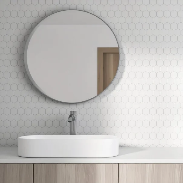 Αυτοκόλλητο Πλακάκι 3D (30.5x25) L-C Ruche White 1770138