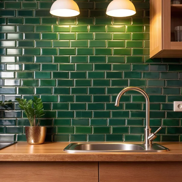 Αυτοκόλλητο 3D Πάνελ Τοίχου (30.5x25) L-C Zellige Vert 1770130