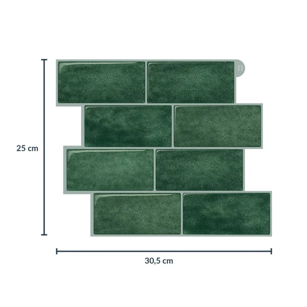 Αυτοκόλλητο Πλακάκι 3D (30.5x25) L-C Zellige Vert 1770130