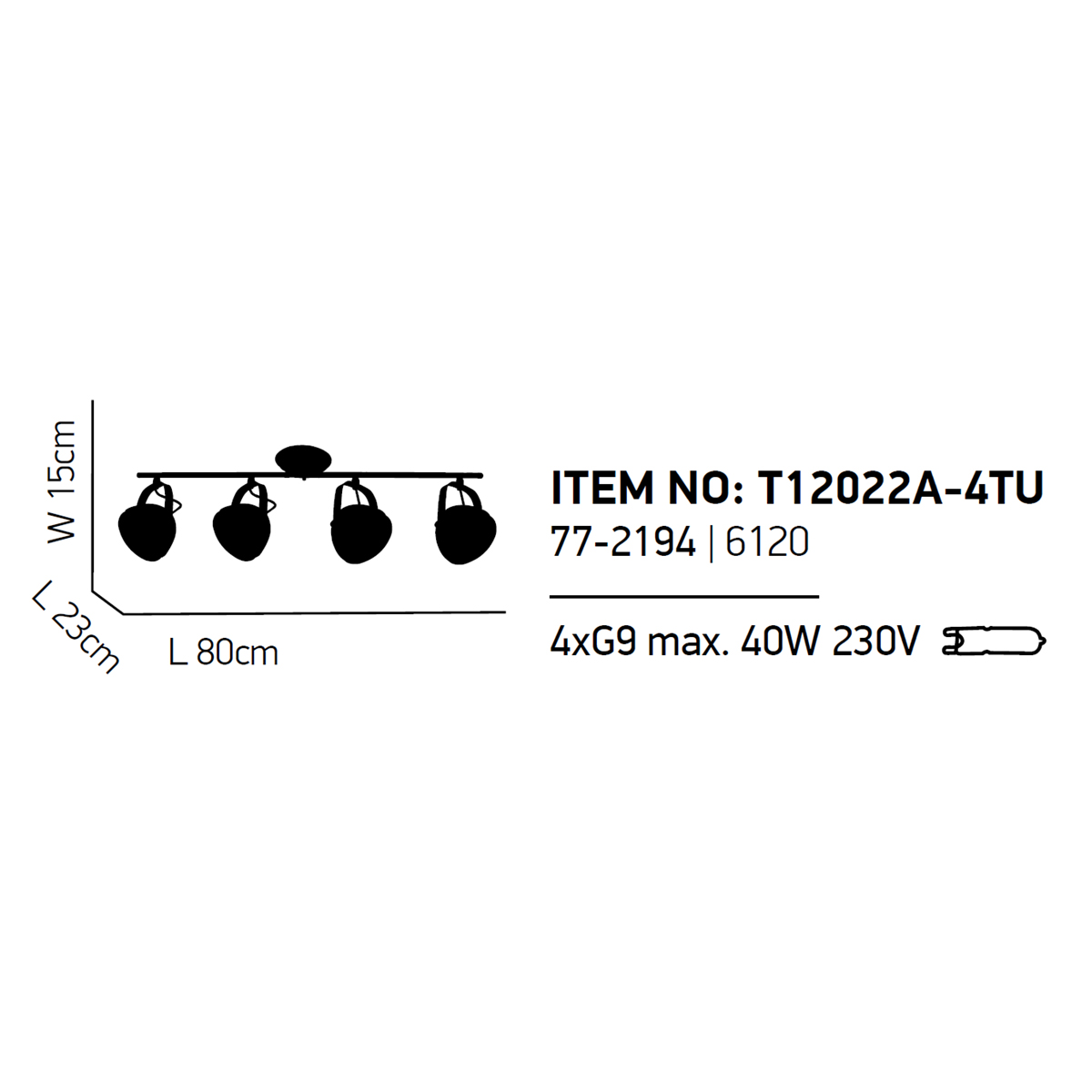 Σποτ Πολύφωτο Homelighting Juno 77-2194 White Φωτιστικά Οροφής - Τοίχου Ράγες με Spitishop
