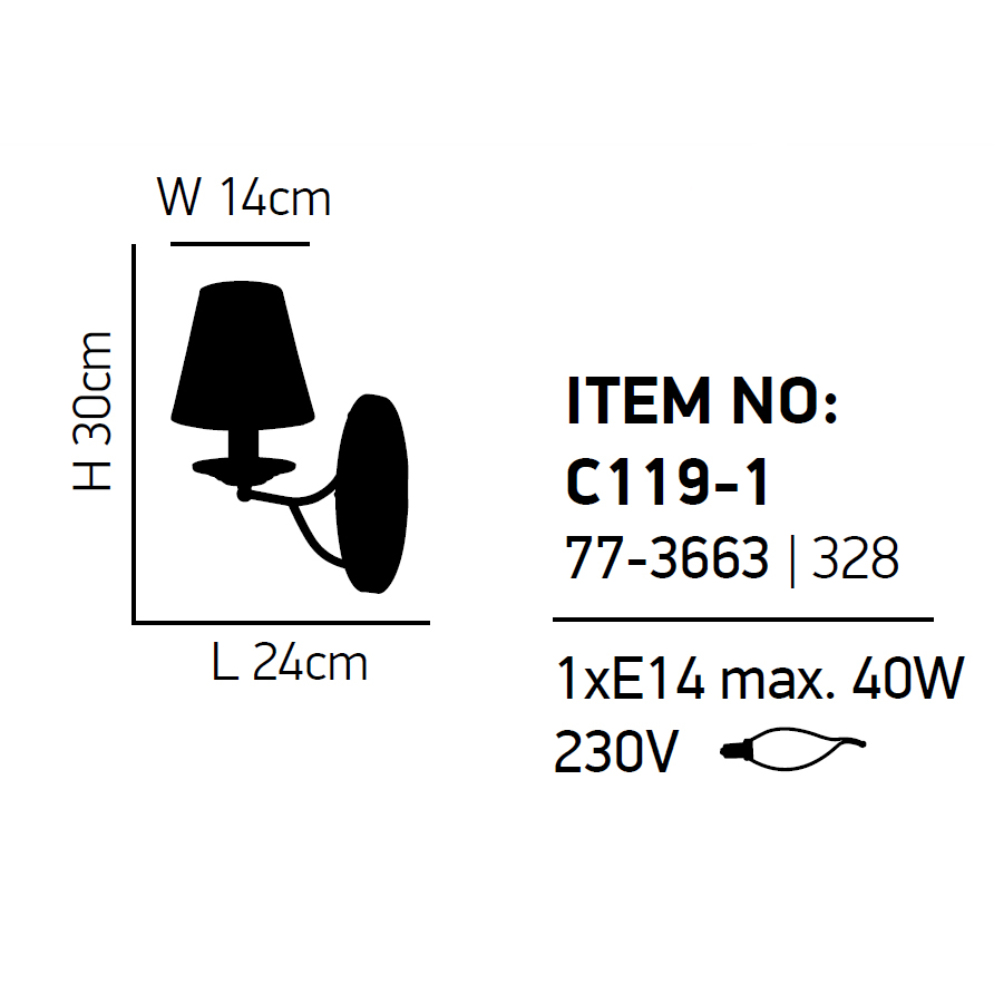 Απλίκα Τοίχου Homelighting Etna 77-3663 Grey Φωτιστικά Μοντέρνα Spitishop