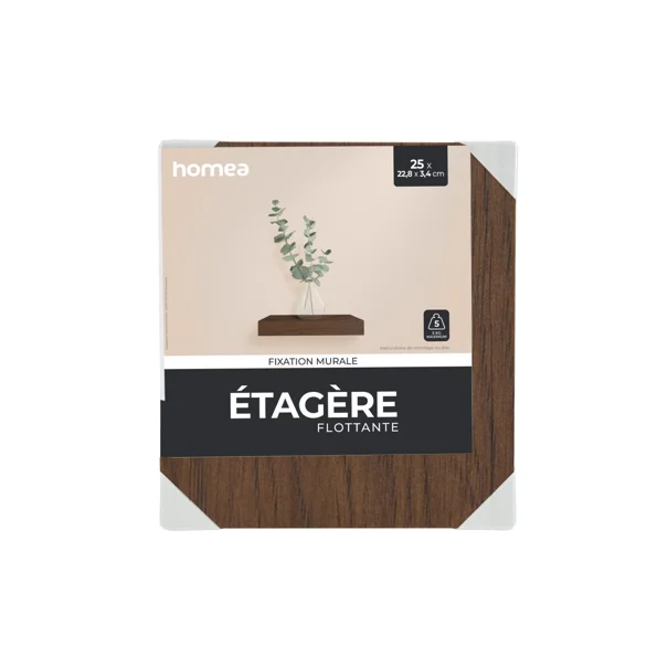 Ράφι Τοίχου (25x22.8x3.4) L-C Acacia 6RAN790AC