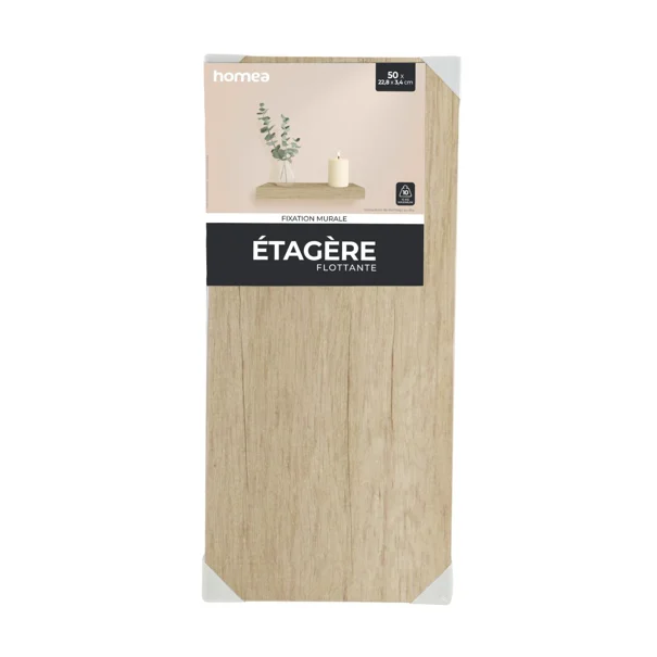 Ράφι Τοίχου (50x22.8x3.4) L-C L.Oak 6RAN791CC