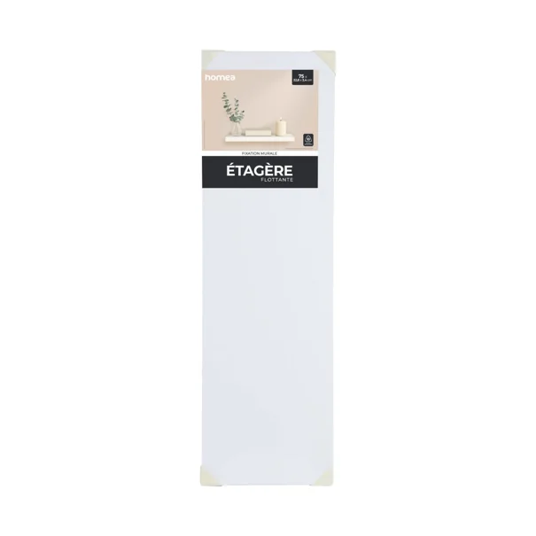 Ράφι Τοίχου (75x22.8x3.4) L-C White 6RAN792BC