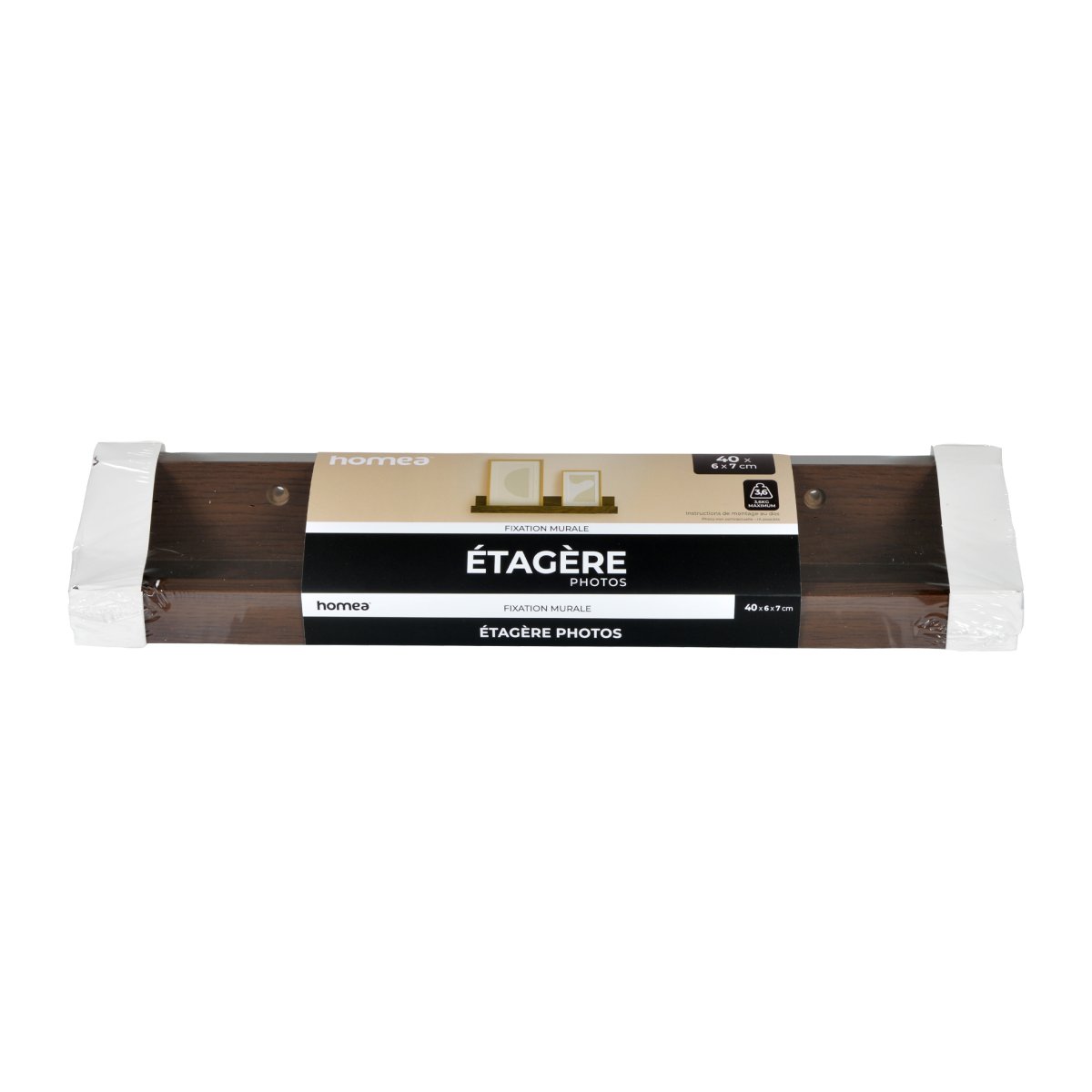 Ράφι Τοίχου (40x6x7) L-C Acacia 6RAN890AC