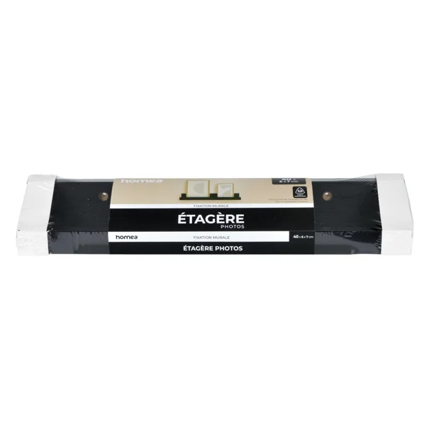 Ράφι Τοίχου (40x6x7) L-C Black 6RAN890NR