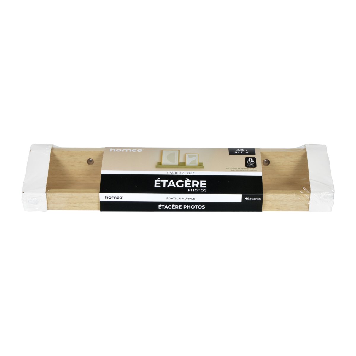 Ράφι Τοίχου (40x6x7) L-C L.Oak 6RAN890CC