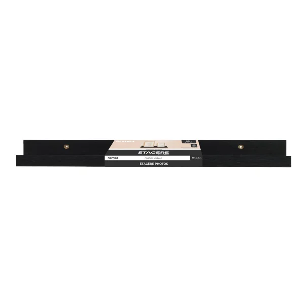 Ράφι Τοίχου (60x6x7) L-C Black 6RAN891NR