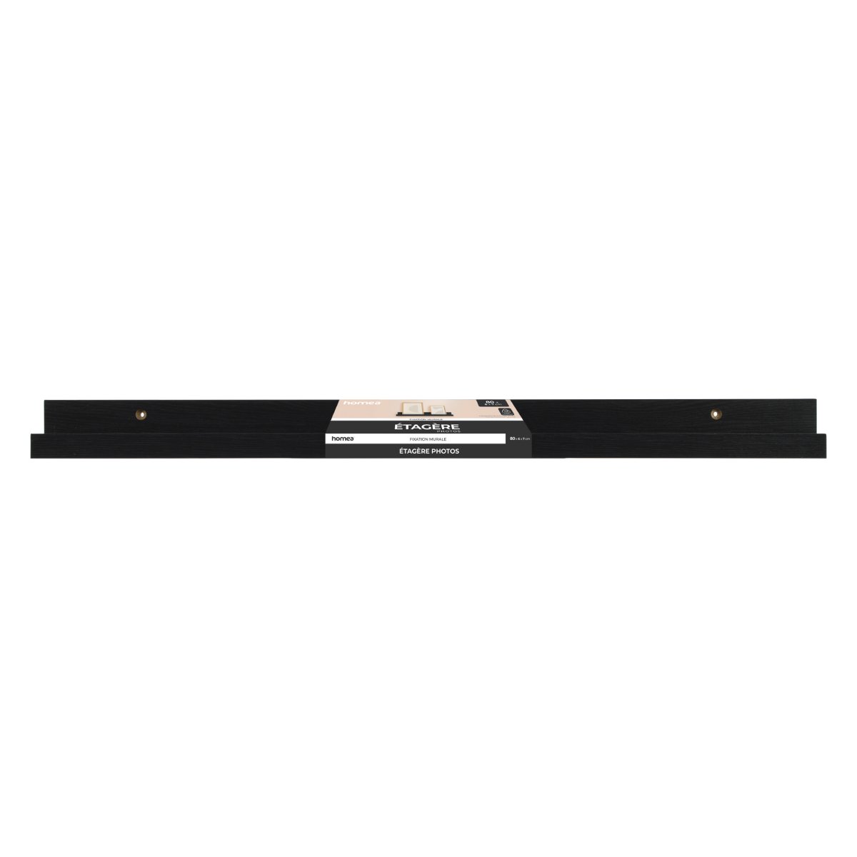Ράφι Τοίχου (80x6x7) L-C Black 6RAN892NR