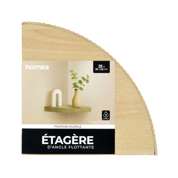 Γωνιακό Ράφι Τοίχου (25x25x3.5) L-C L.Oak 6RAN898CC