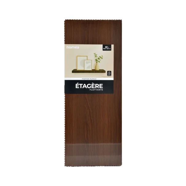Ράφι Τοίχου (60x23.5x3.8) L-C Acacia 6RAN895AC